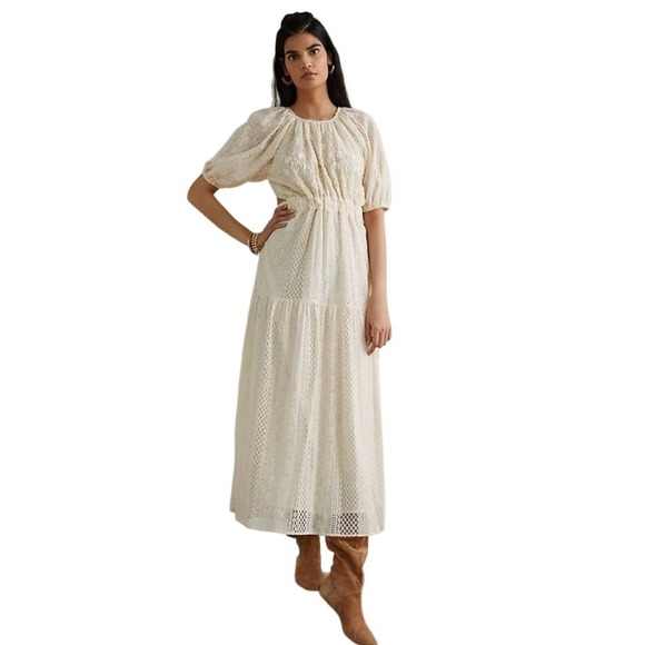 Anthropologie Verb by Pallavi Singhee Agneza Lace Maxi Dress Size 10‎ NWT $238 - Picture 6 of 16